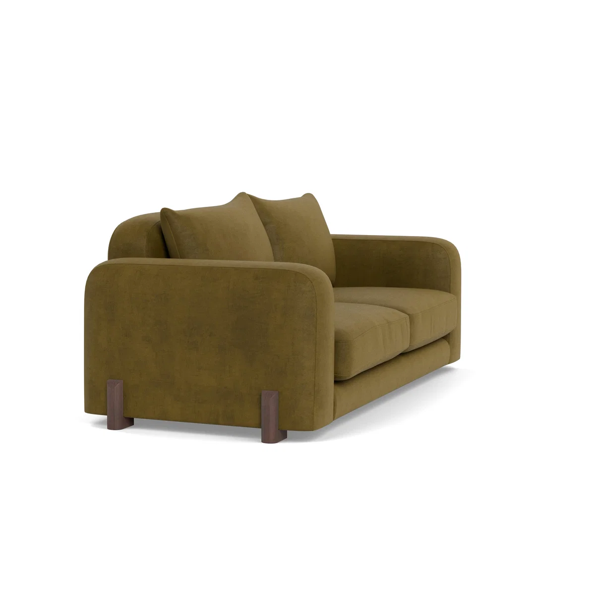 Heal's Nuvola 2 Seater Sofa Smart Luxe Velvet Peridot Black Painted Feet – image 3