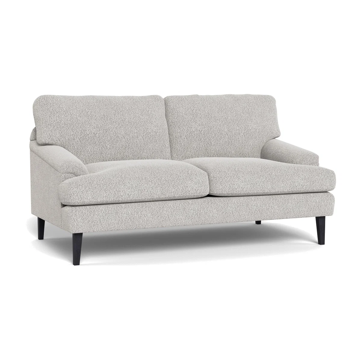 Heal's Stanton 2 Seater Sofa Chunky Boucle Ecru Black Feet – image 1