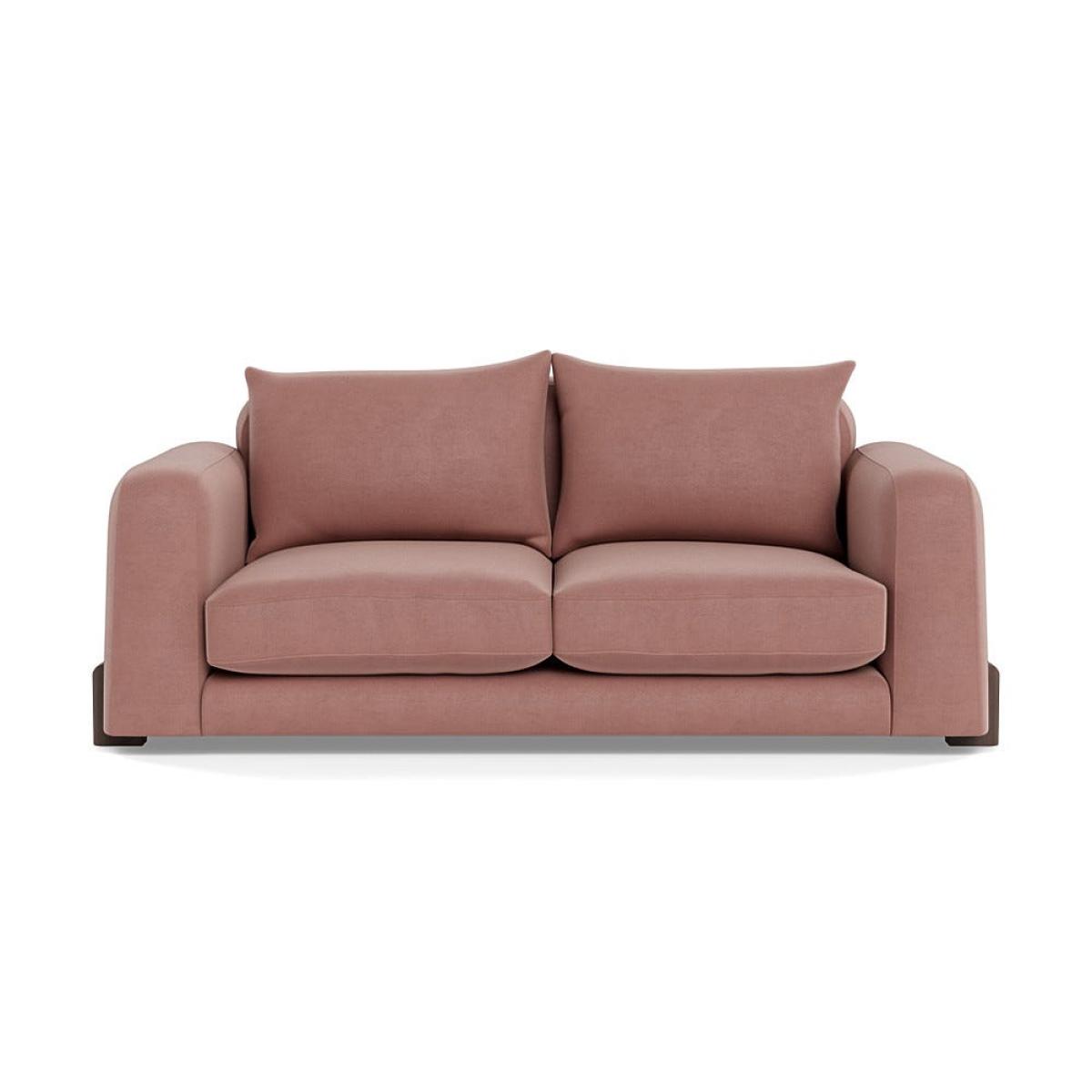 Heal's Nuvola 2 Seater Sofa Smart Luxe Velvet Dusky Pink Walnut Stained Oak Feet – image 2