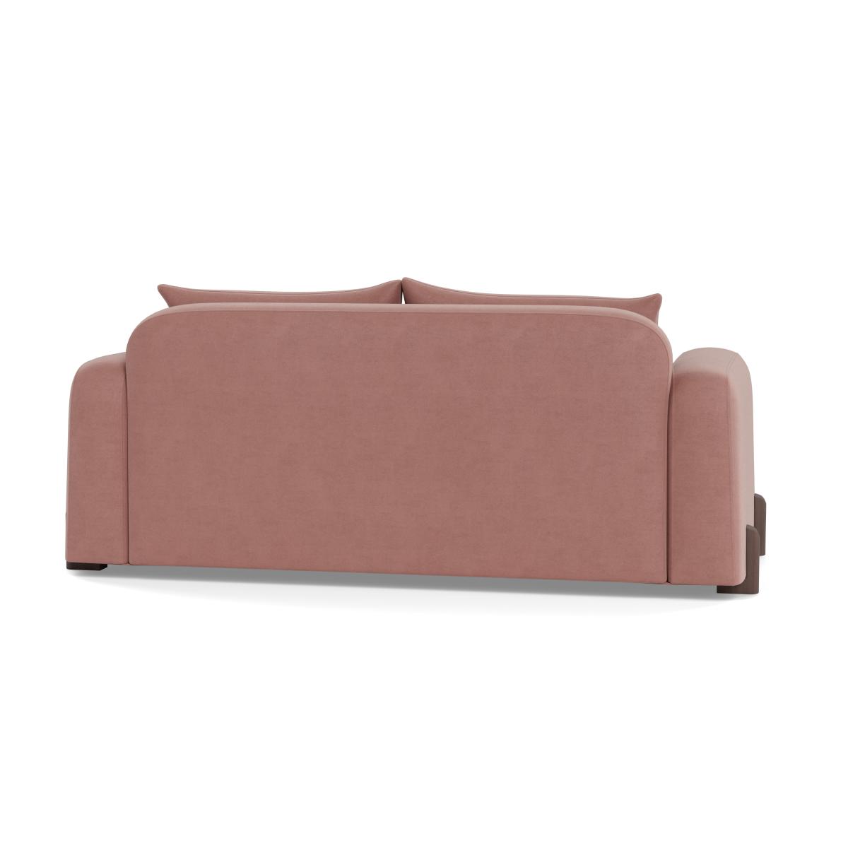 Heal's Nuvola 2 Seater Sofa Smart Luxe Velvet Dusky Pink Walnut Stained Oak Feet – image 6
