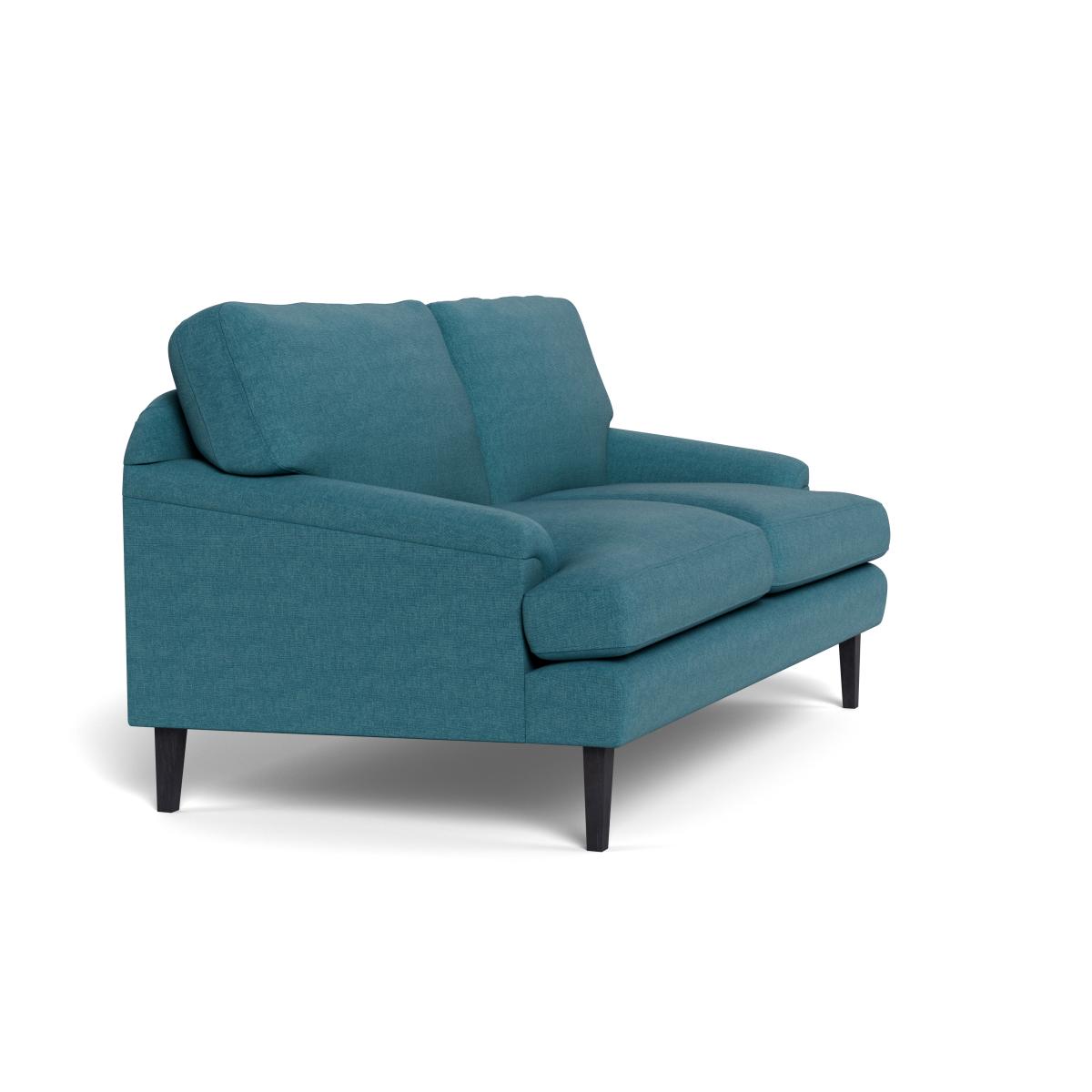 Heal's Stanton 2 Seater Sofa Brushed Cotton Cadet Walnut Stained Feet – image 3