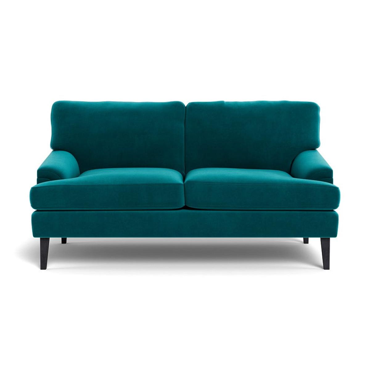 Heal's Stanton 2 Seater Sofa Smart Velvet Petrol Black Feet – image 2