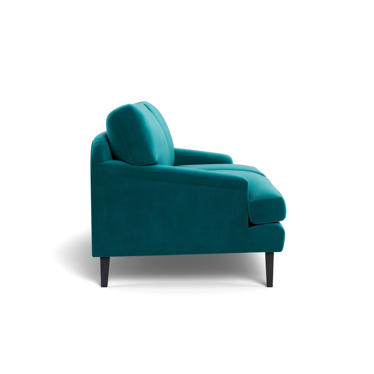 Heal's Stanton 2 Seater Sofa Smart Velvet Petrol Black Feet – image 4