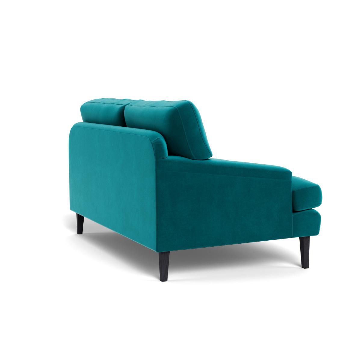 Heal's Stanton 2 Seater Sofa Smart Velvet Petrol Black Feet – image 5