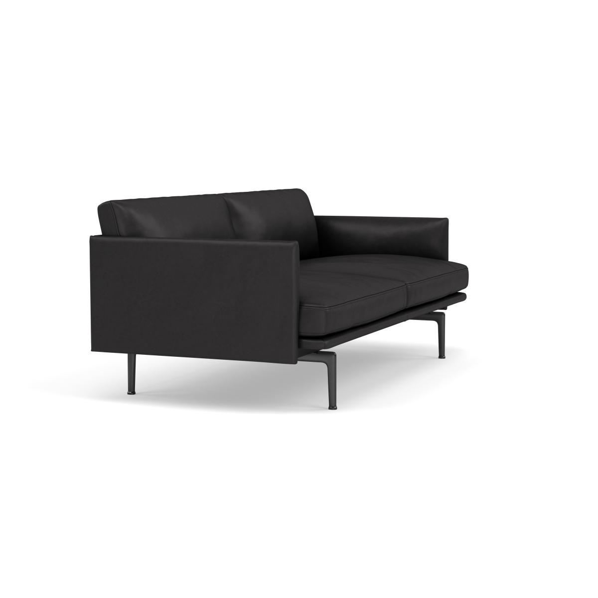 Muuto Outline 2 Seater Kvadrat Remix Fabric Dark Grey 163 - Heal's UK Furniture – image 2