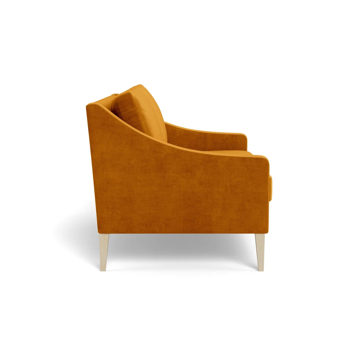 Heal's Richmond 2 Seater Sofa Smart Luxe Velvet Cognac Black Feet – image 4