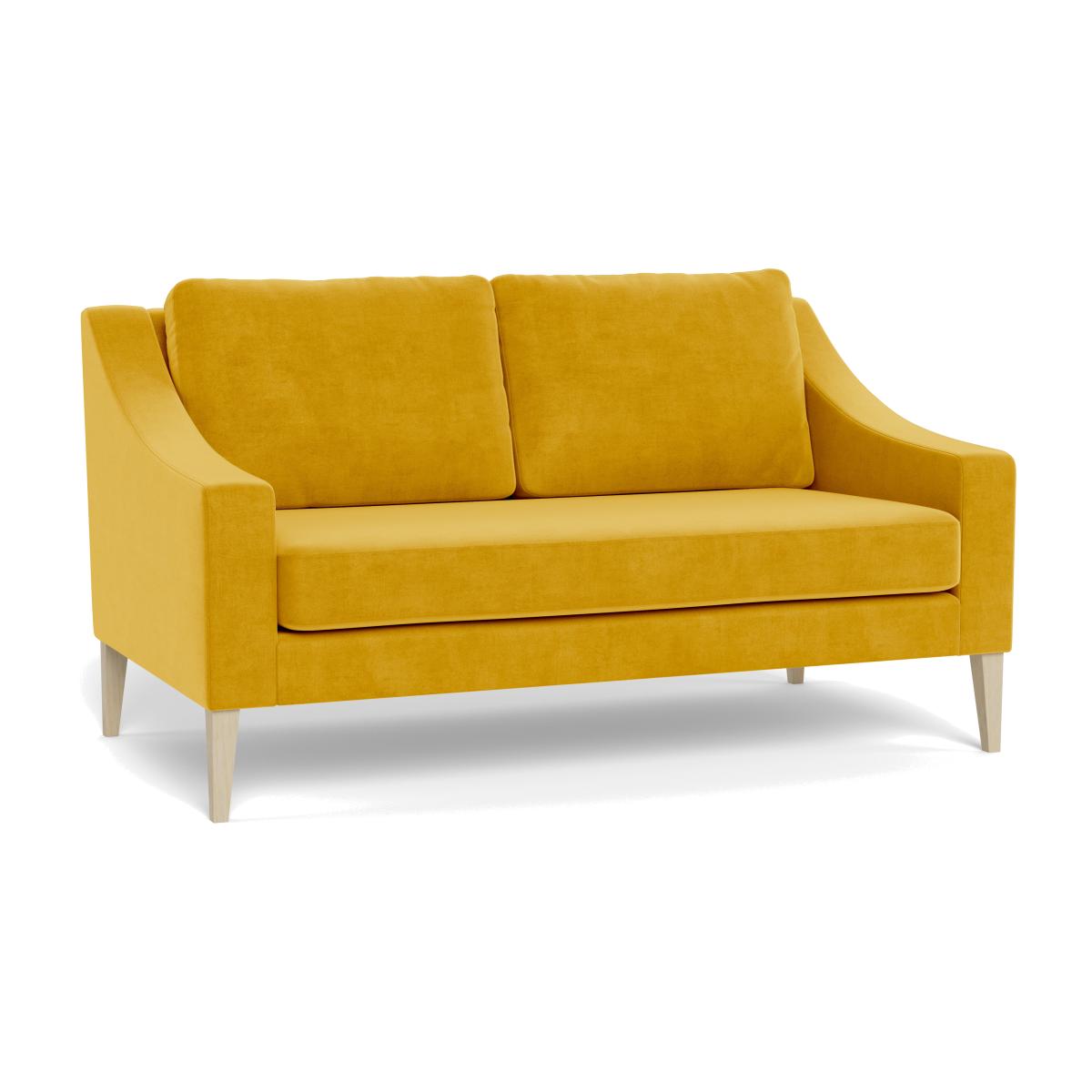 Heal's Richmond 2 Seater Sofa Smart Luxe Velvet Canary Tinted Ash Feet – image 1