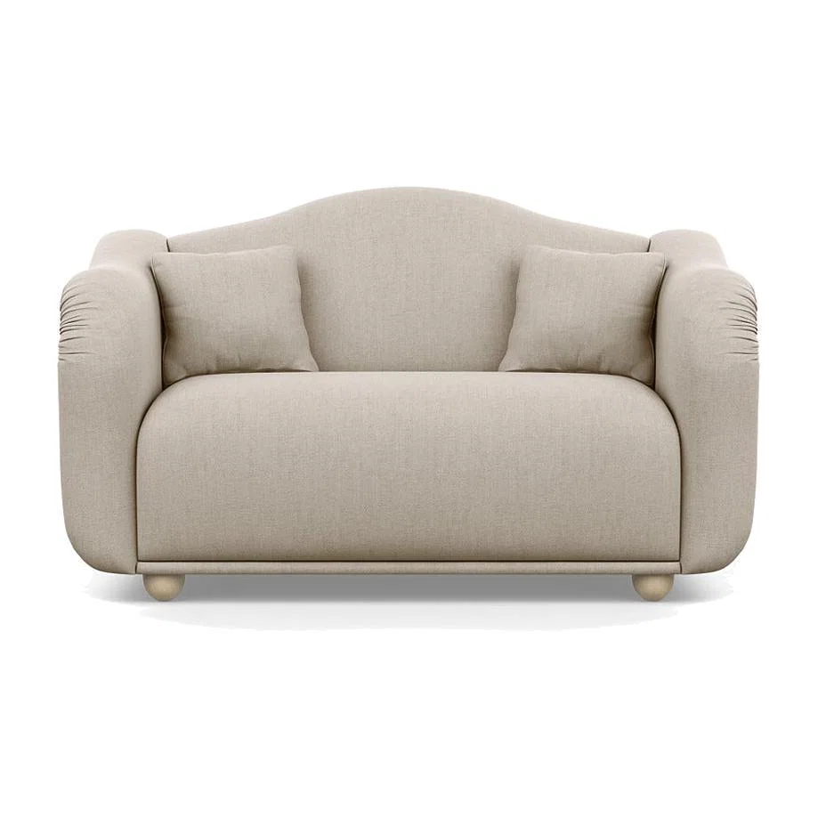 Heal's Tetbury 2 Seater Sofa Broad Weave Putty Natural Beech Feet