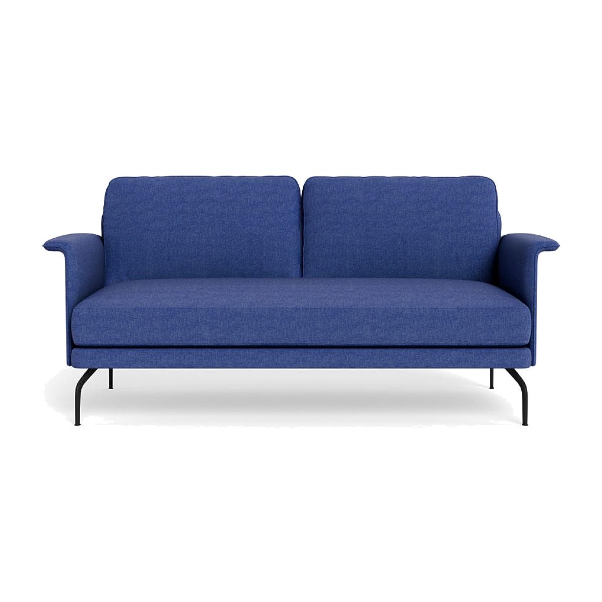 Heal's Iver 2 Seater Sofa Brushed Cotton Cobalt Black Feet – image 1