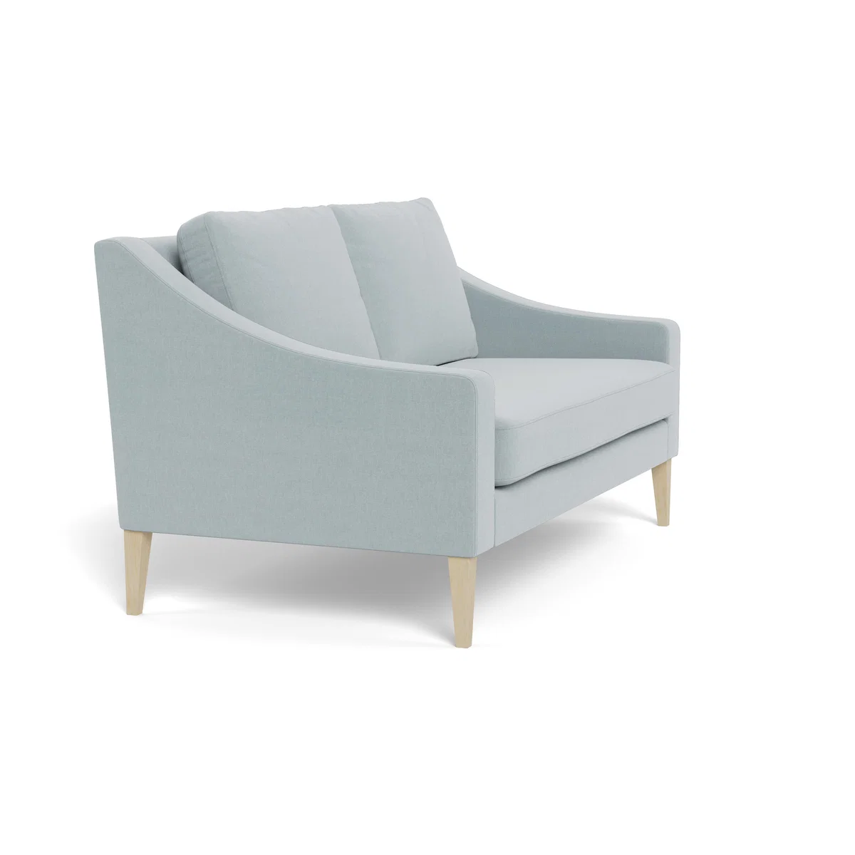 Heal's Richmond 2 Seater Sofa Brushed Cotton Mist Black Feet - Heal's UK Furniture – image 2