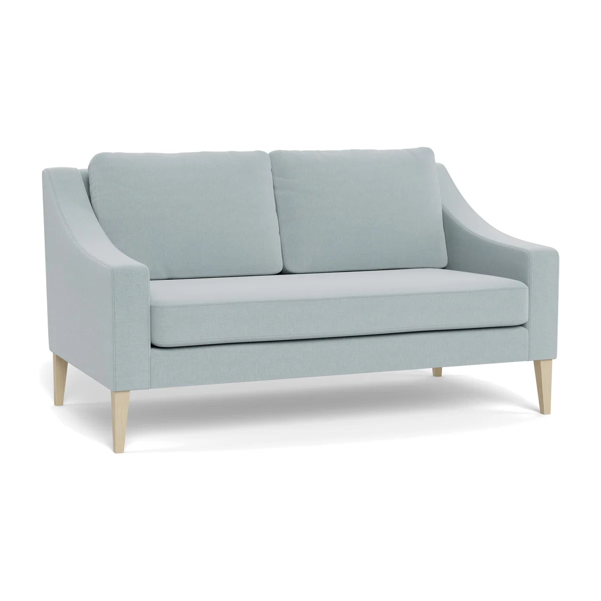 Heal's Richmond 2 Seater Sofa Brushed Cotton Mist Black Feet - Heal's UK Furniture – image 1