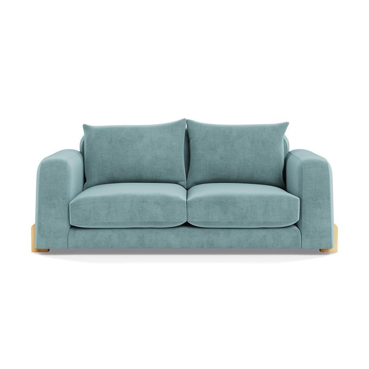 Heal's Nuvola 2 Seater Sofa Smart Luxe Velvet Mineral Blue Black Feet – image 17
