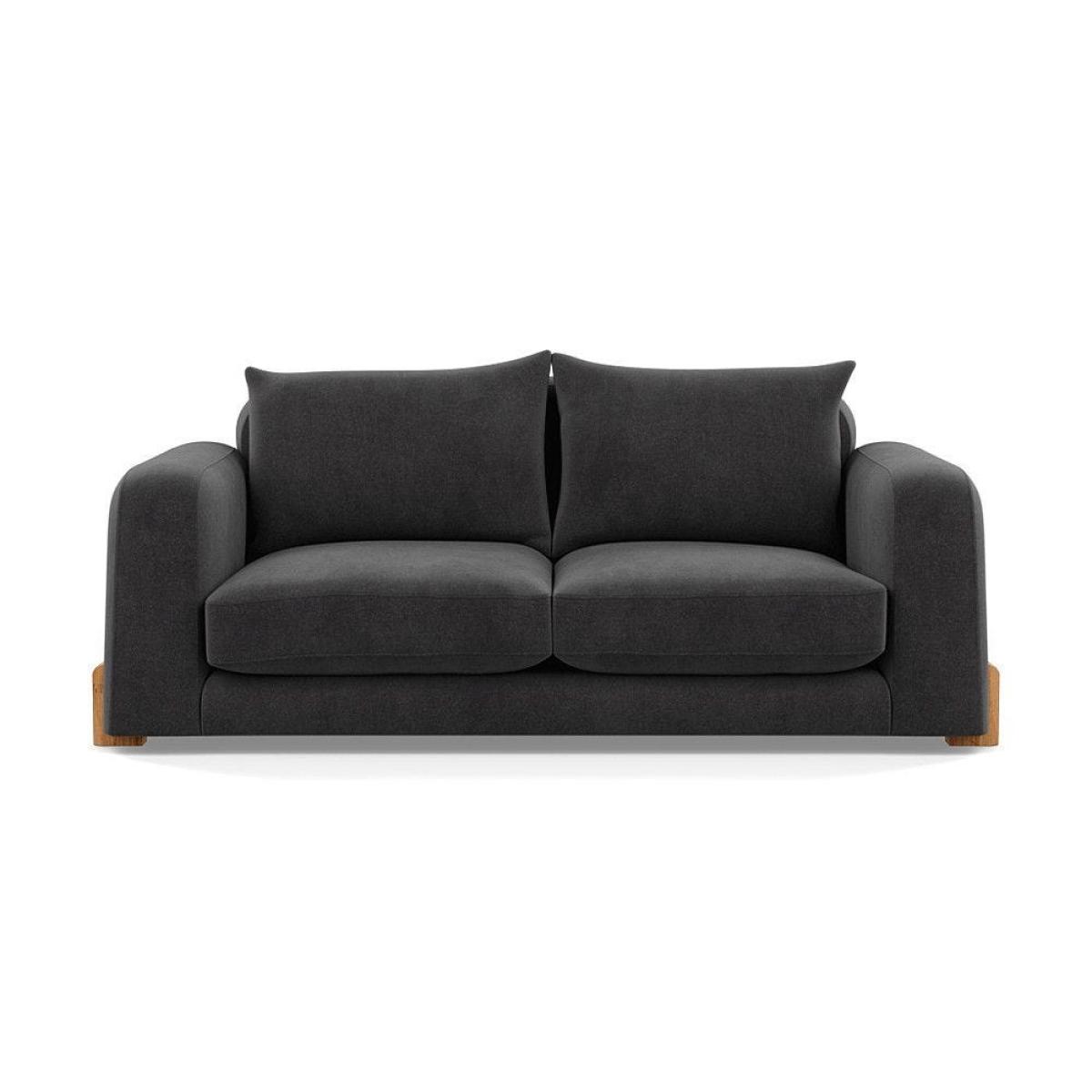 Heal's Nuvola 2 Seater Sofa Smart Luxe Velvet Mineral Blue Black Feet – image 19