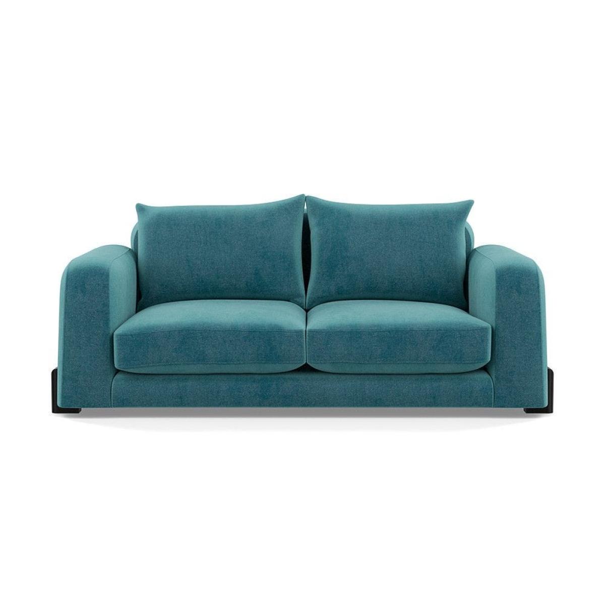 Heal's Nuvola 2 Seater Sofa Smart Luxe Velvet Mineral Blue Black Feet – image 36