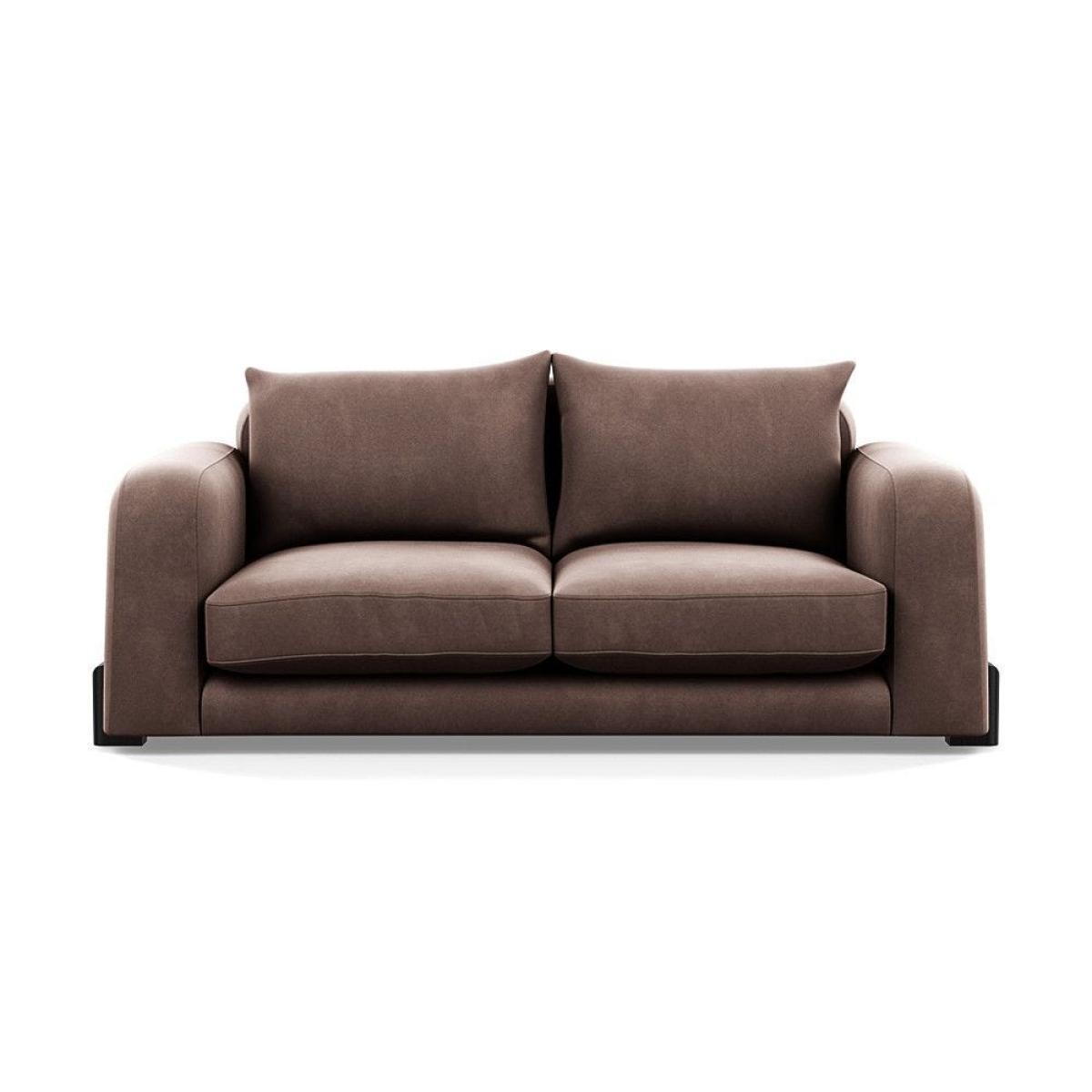 Heal's Nuvola 2 Seater Sofa Smart Luxe Velvet Mineral Blue Black Feet – image 39