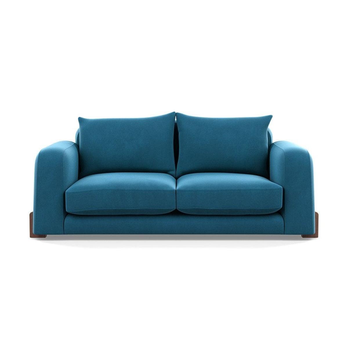 Heal's Nuvola 2 Seater Sofa Smart Luxe Velvet Mineral Blue Black Feet – image 44