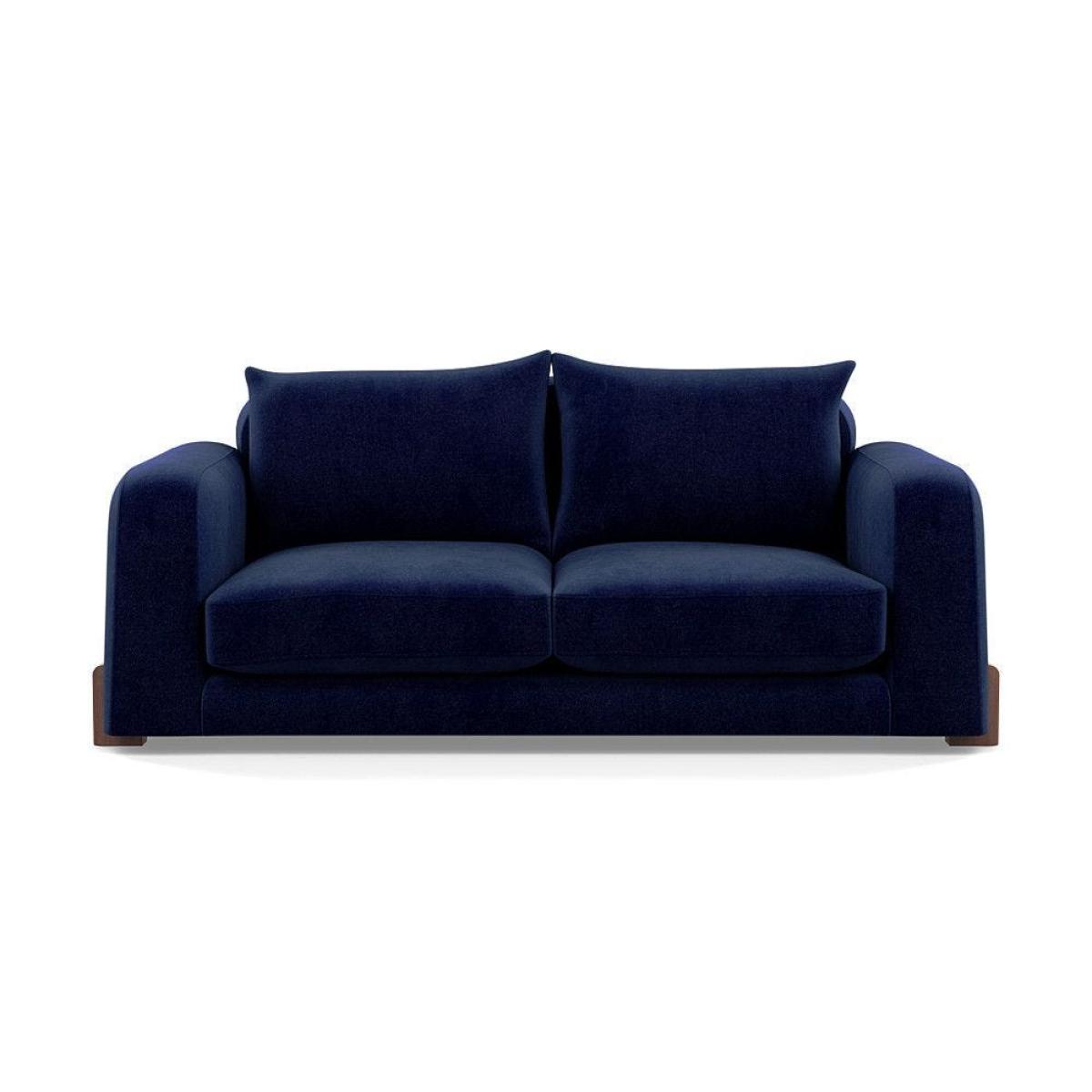 Heal's Nuvola 2 Seater Sofa Smart Luxe Velvet Mineral Blue Black Feet – image 46