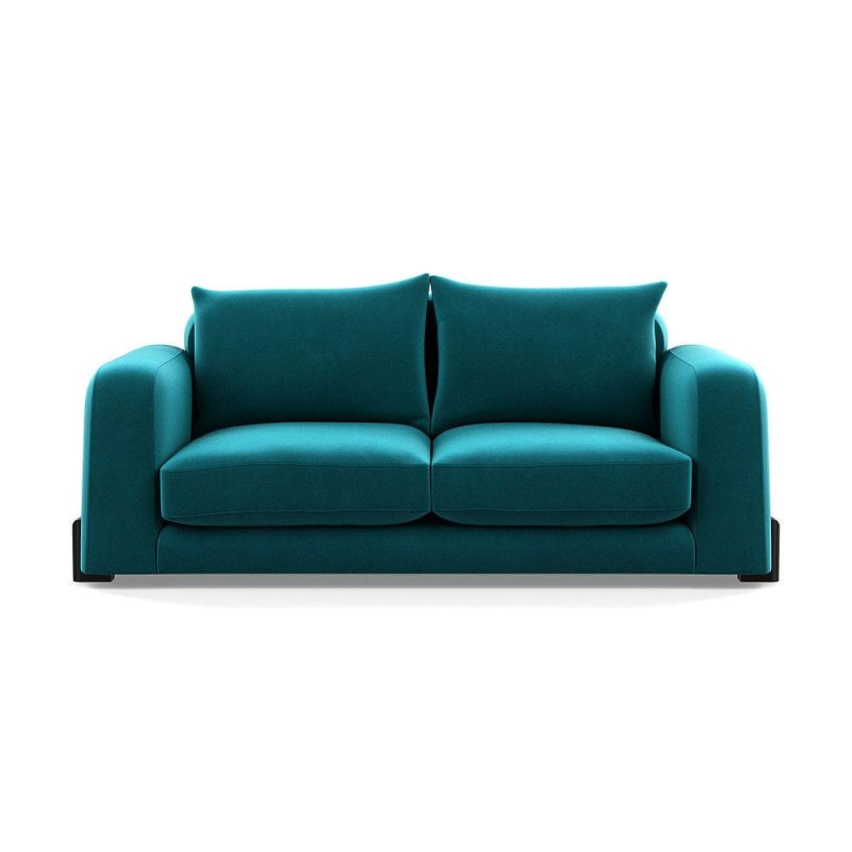 Heal's Nuvola 2 Seater Sofa Smart Luxe Velvet Mineral Blue Black Feet – image 55