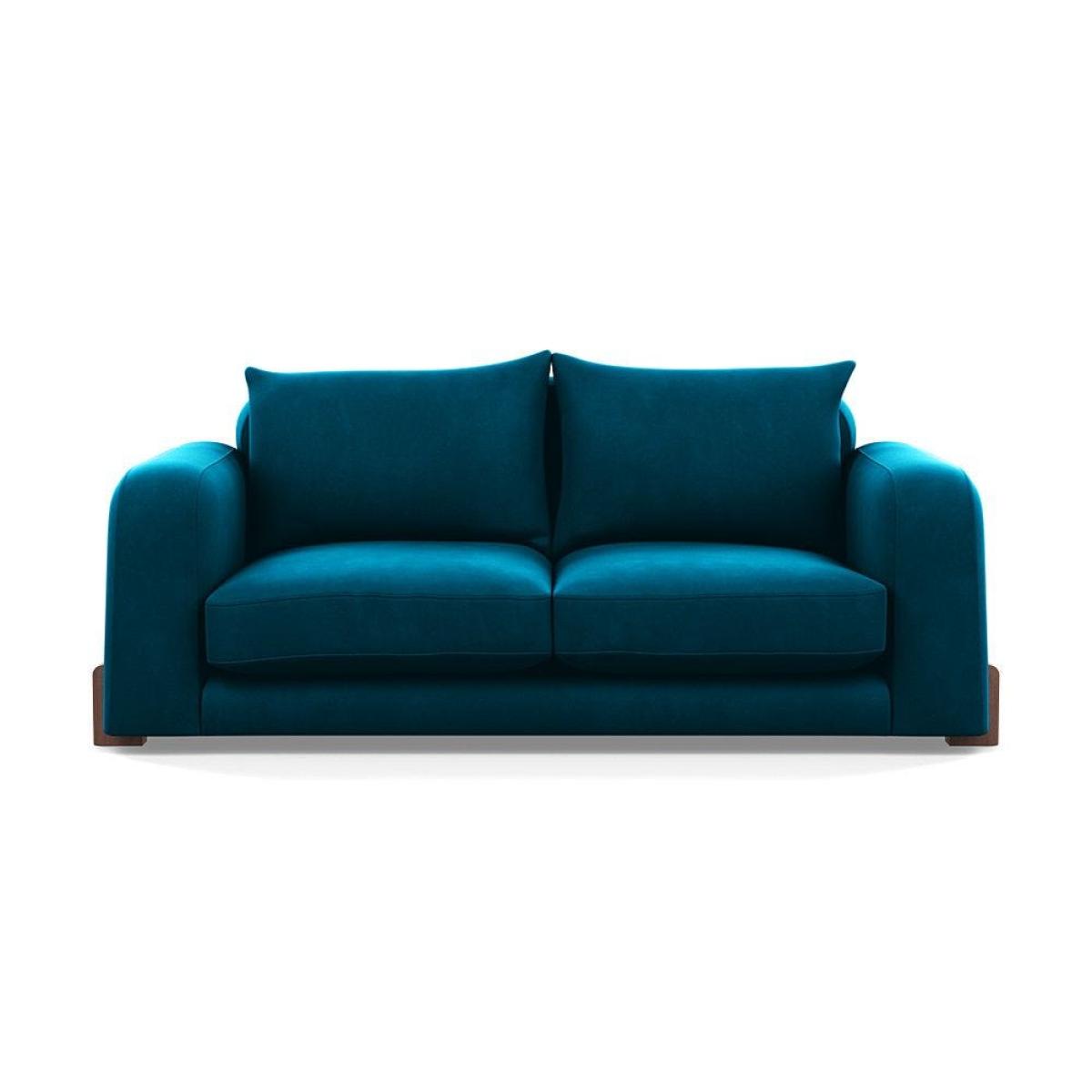 Heal's Nuvola 2 Seater Sofa Smart Luxe Velvet Mineral Blue Black Feet – image 61