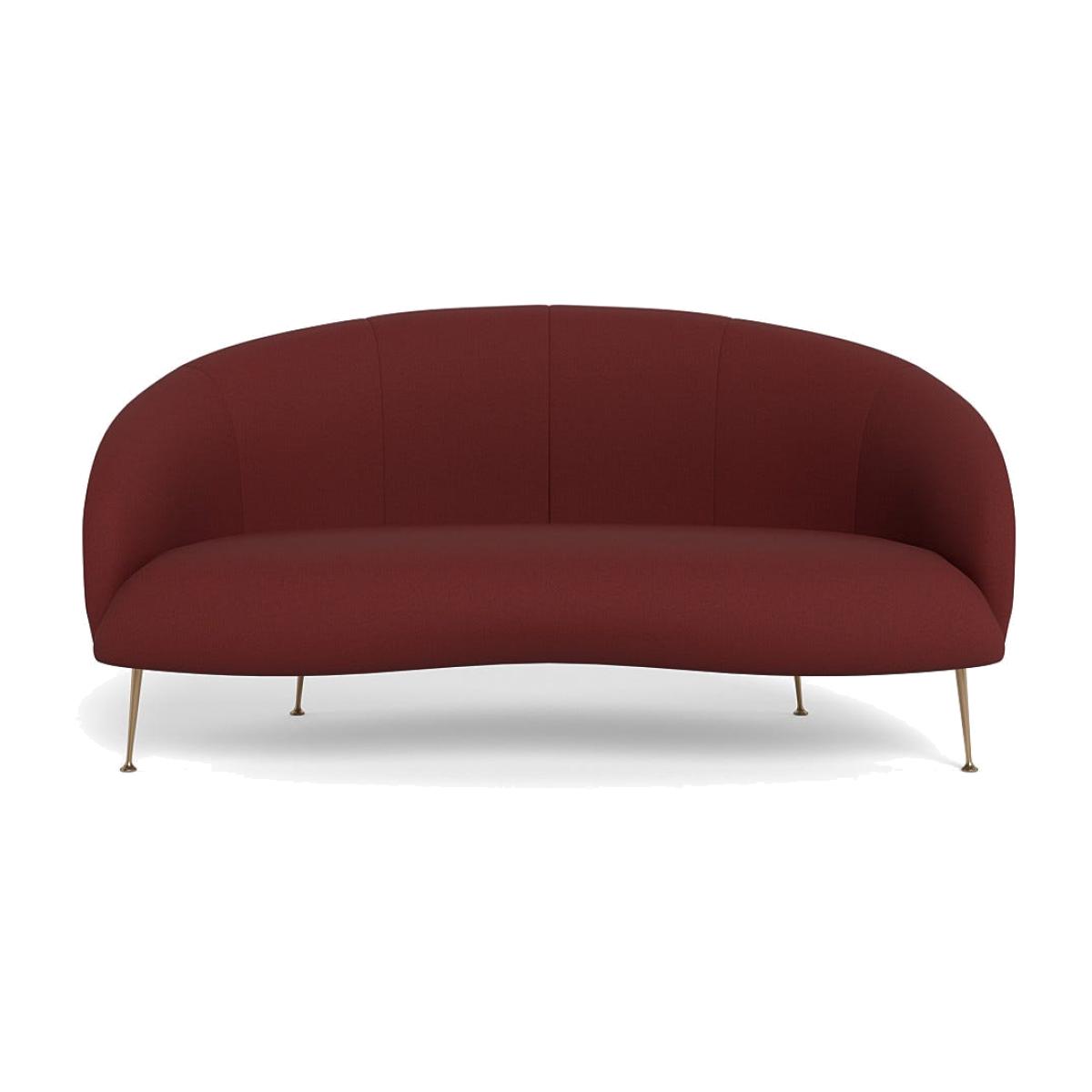 Heal's Bloomsbury 2 Seater Sofa Capelo Linen-Cotton Etruscan Red Brass Feet – image 1