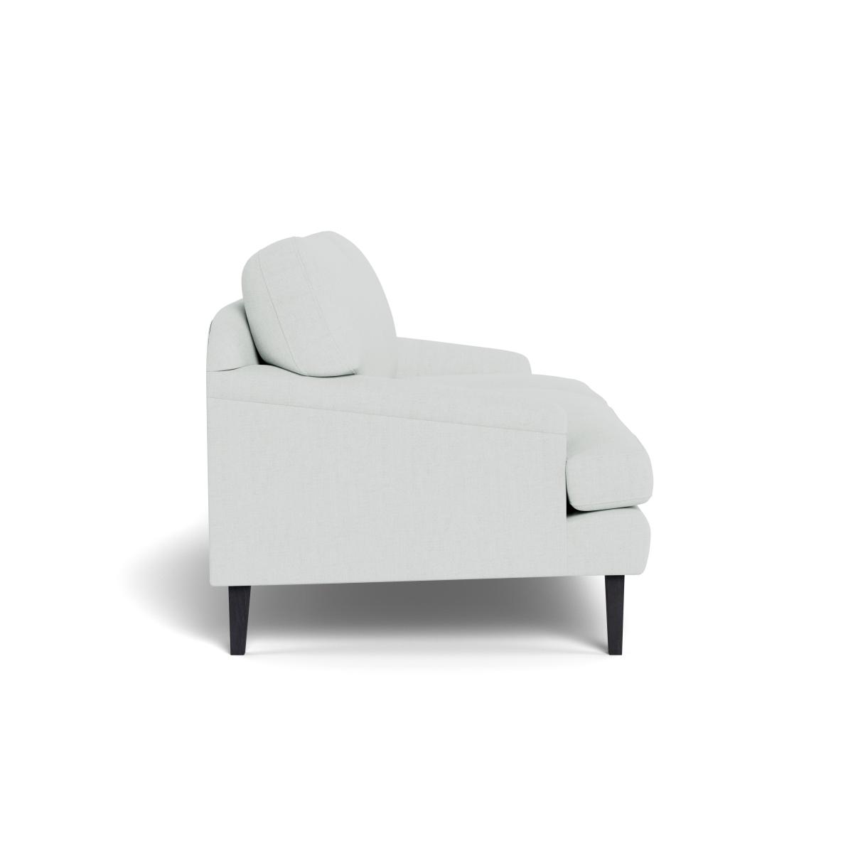 Heal's Stanton 2 Seater Sofa Broad Weave Tin Black Feet – image 4