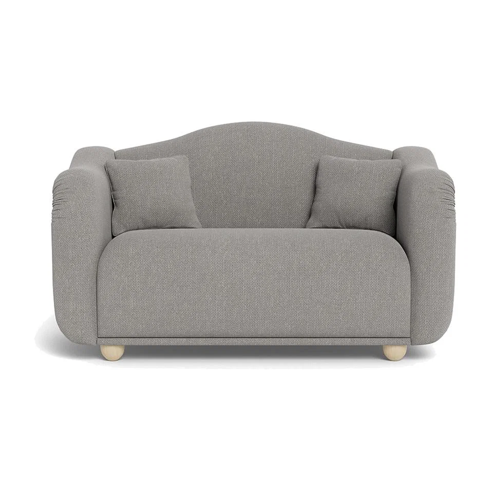 Heal's Tetbury 2 Seater Sofa Texture Pale Grey Natural Beech Feet