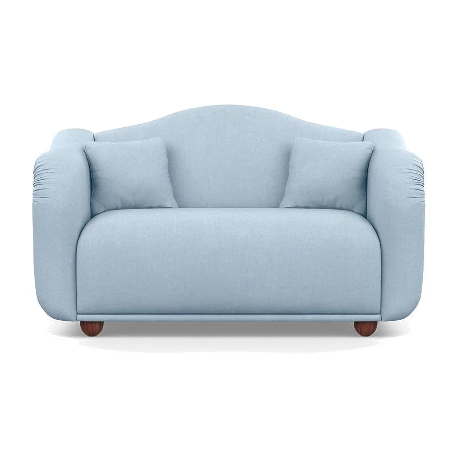 Heal's Tetbury 2 Seater Sofa Capleo Linen-Cotton Sea Shanty Walnut Stained Beech Feet