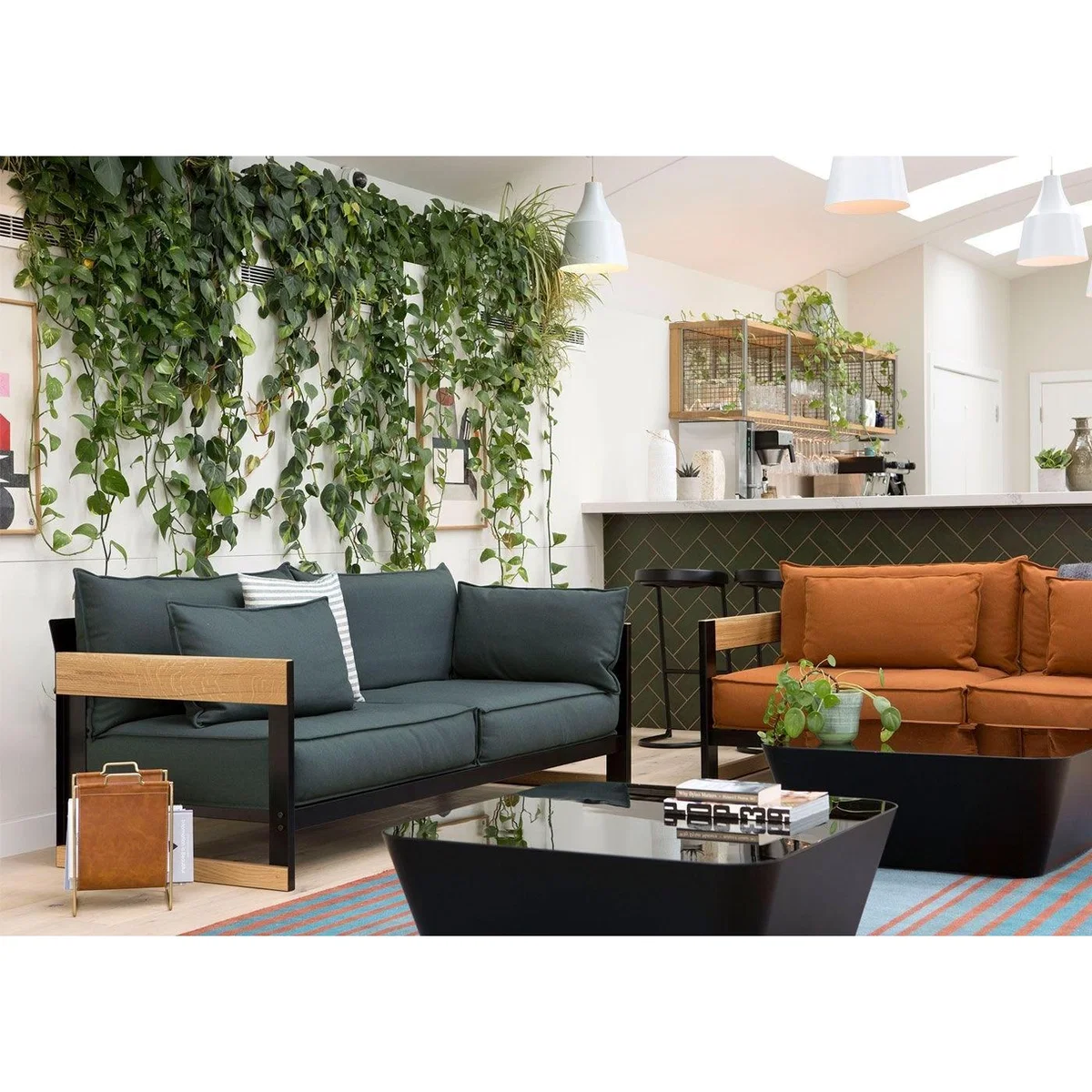Established & Sons Cassette 2 Seater Sofa Maya Black - Heal's UK Furniture – image 5
