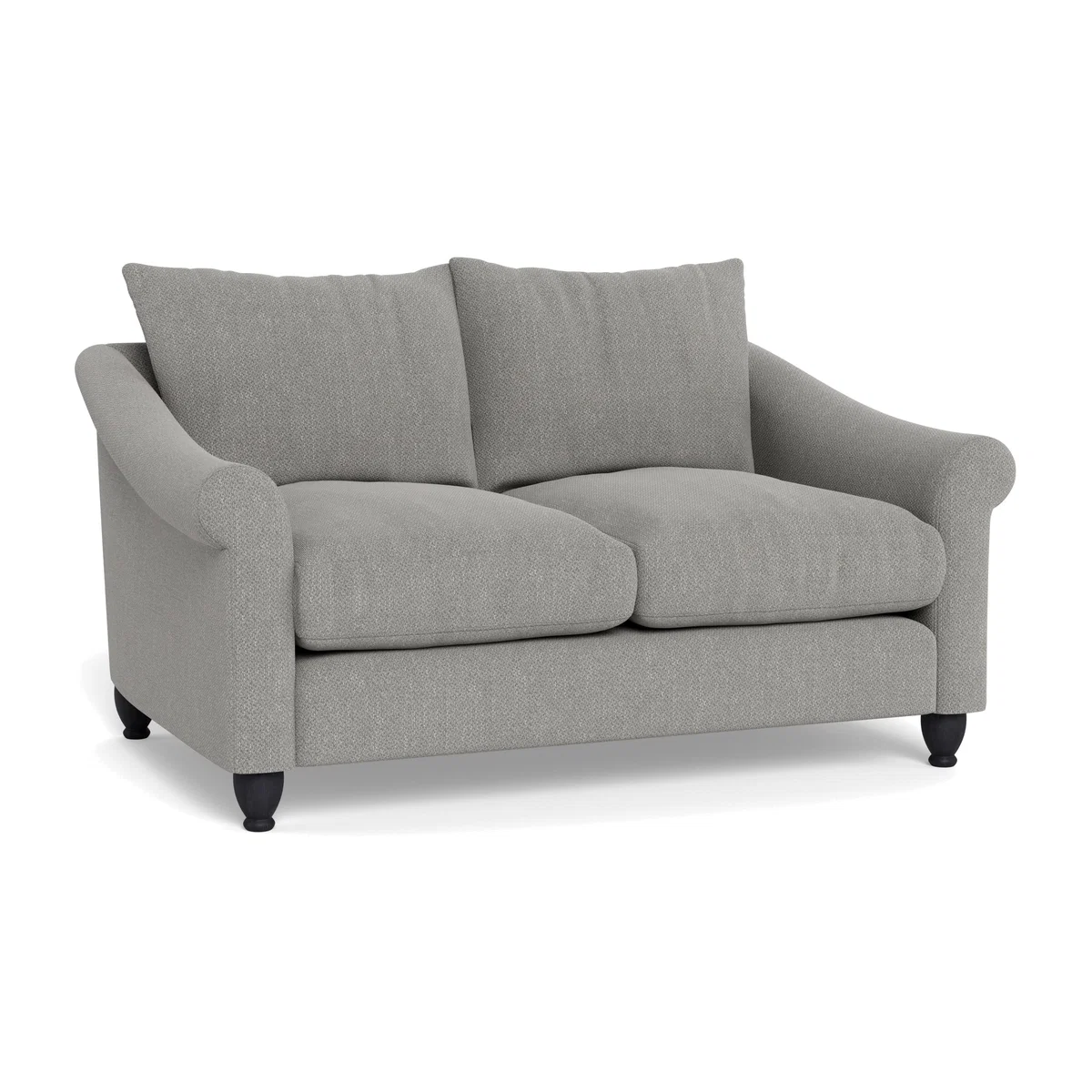 Heal's Devon 2 Seater Texture Pale Grey Black Stain Beech Feet - Heal's UK Furniture – image 1