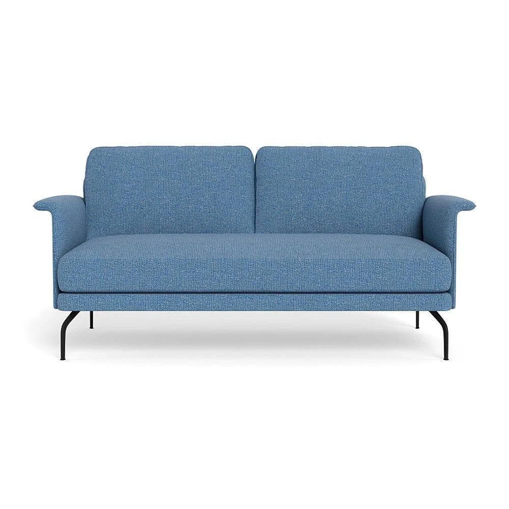 Heal's Iver 2 Seater Sofa Smart Linen Mix Duck Egg Black Feet – image 27