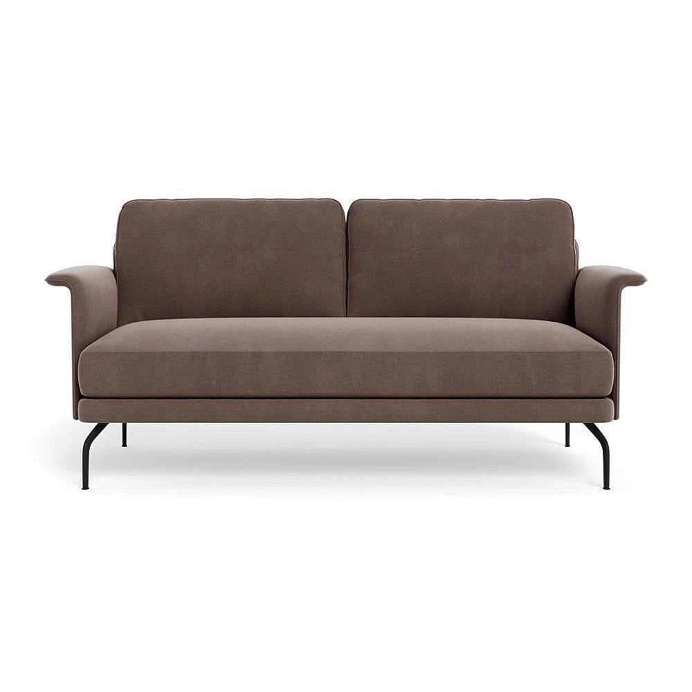 Heal's Iver 2 Seater Sofa Smart Linen Mix Duck Egg Black Feet – image 41
