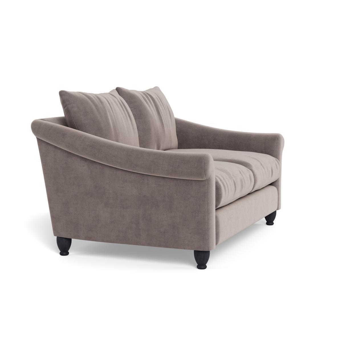 Heal's Devon 2 Seater Smart Luxe Velvet Mushroom Natural Ash Feet - Heal's UK Furniture – image 2