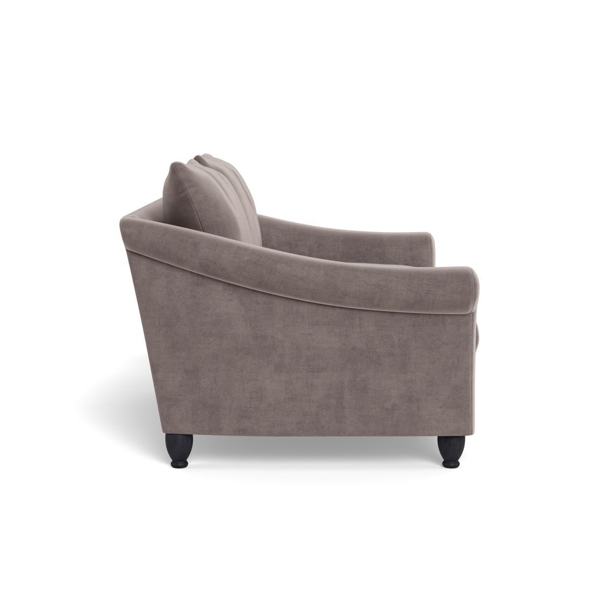 Heal's Devon 2 Seater Smart Luxe Velvet Mushroom Natural Ash Feet - Heal's UK Furniture – image 3