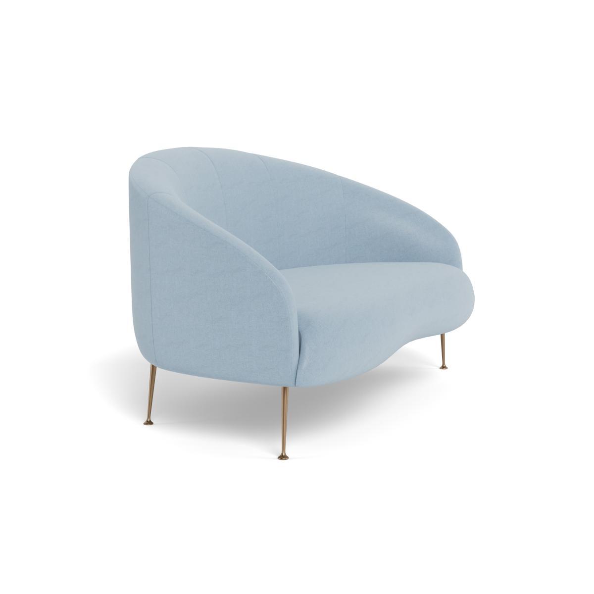 Heal's Bloomsbury 2 Seater Sofa Capelo LinenCotton Sea Shanty Brass Feet - Heal's UK Furniture – image 2