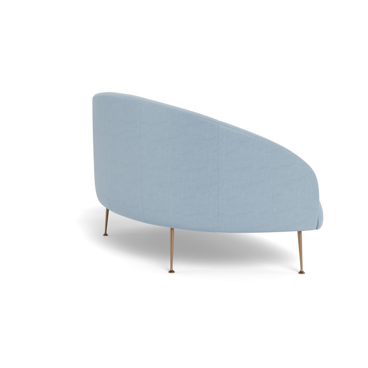 Heal's Bloomsbury 2 Seater Sofa Capelo LinenCotton Sea Shanty Brass Feet - Heal's UK Furniture – image 4