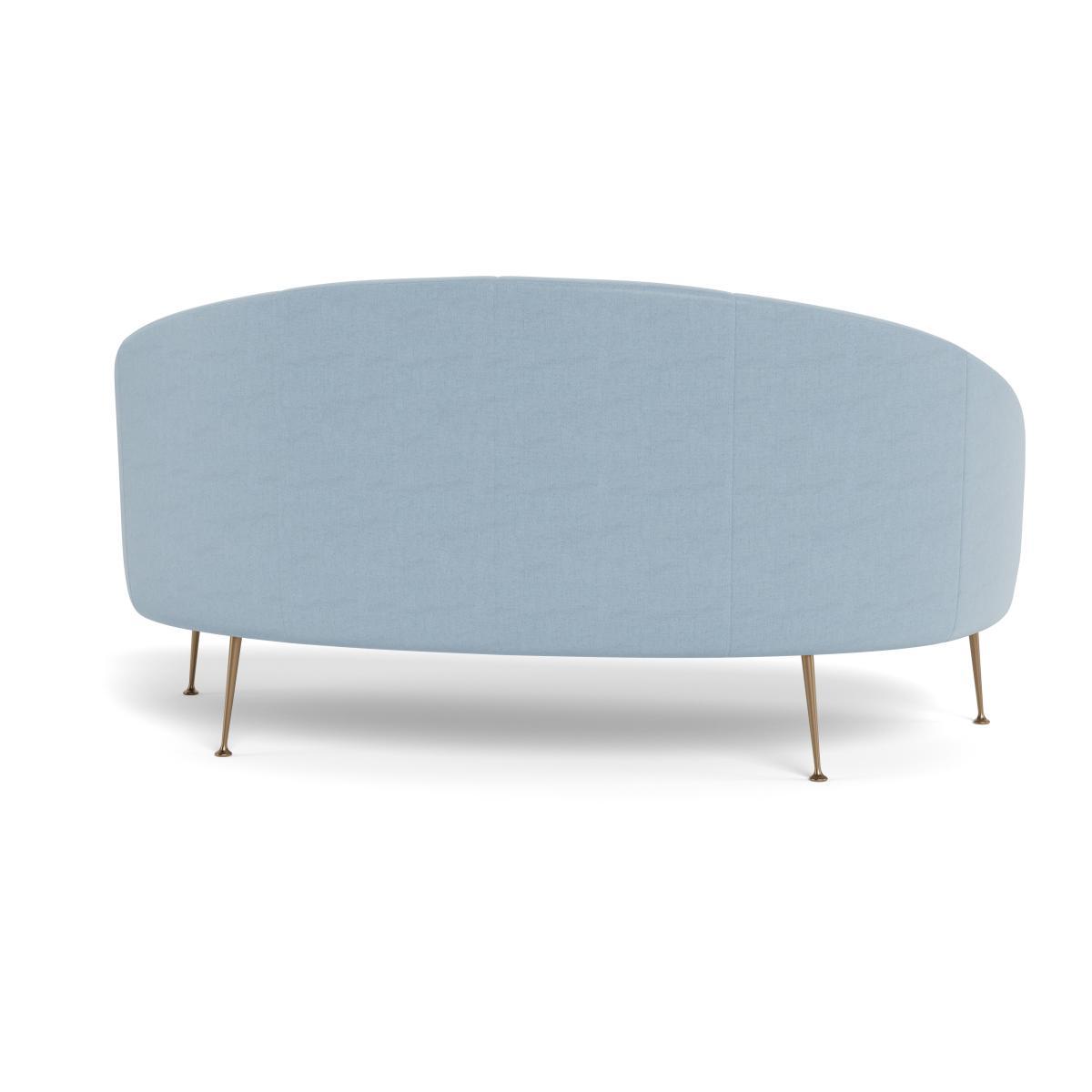 Heal's Bloomsbury 2 Seater Sofa Capelo LinenCotton Sea Shanty Brass Feet - Heal's UK Furniture – image 5