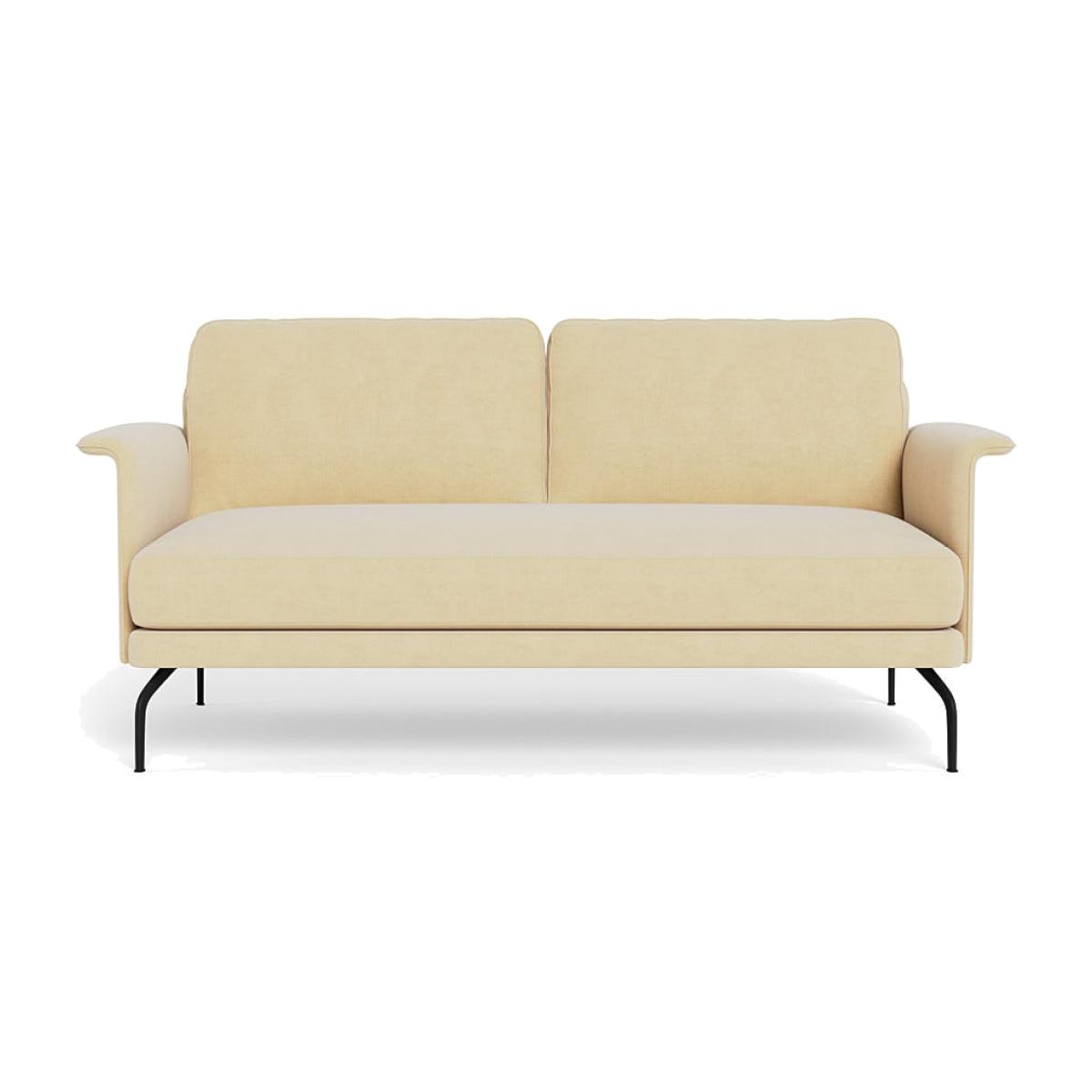 Heal's Iver 2 Seater Sofa Smart Luxe Velvet Biscuit Black Feet – image 1