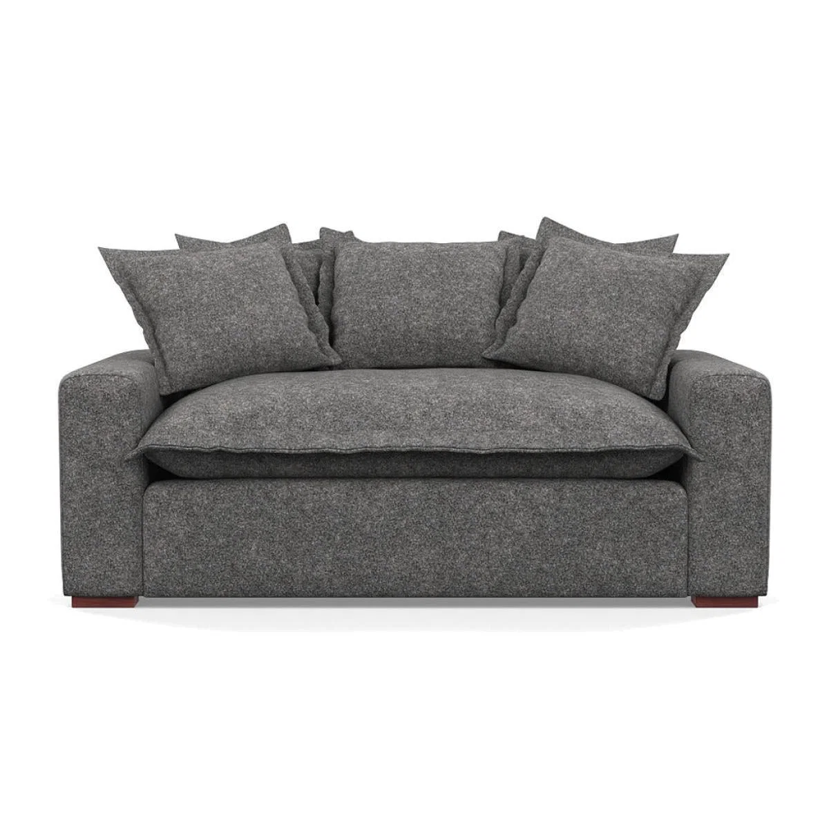 Heal's Brompton 2 Seater Sofa Melton Wool Shale Walnut Stain - Heal's UK Furniture