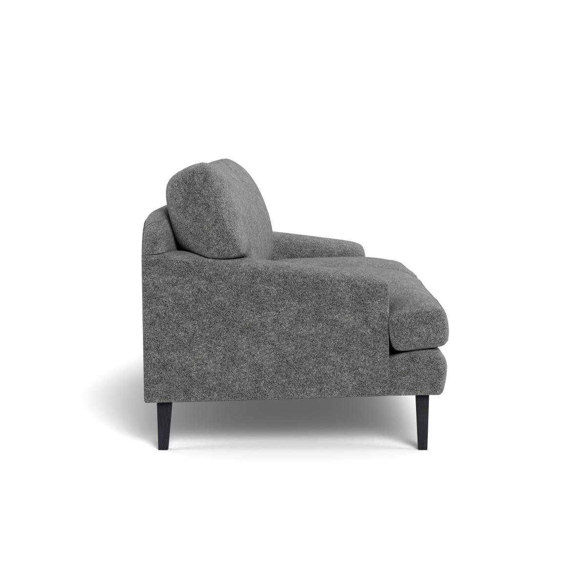Heal's Stanton 2 Seater Sofa Melton Wool Shale Black Feet – image 4