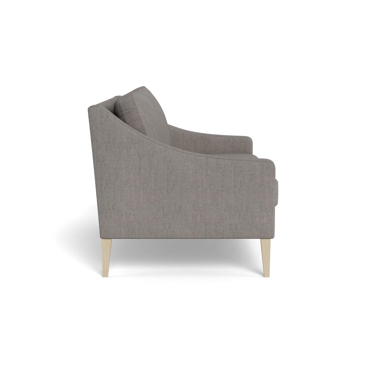 Heal's Richmond 2 Seater Sofa Broad Weave Pebble Black Feet - Heal's UK Furniture – image 3