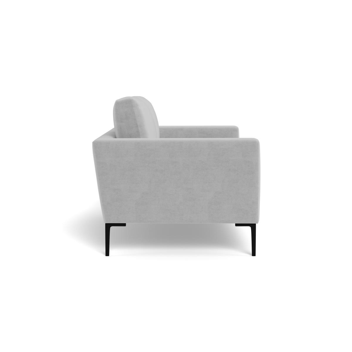 Heal's Eton 2 Seater Sofa Velvet Platinum Brass Feet - Heal's UK Furniture – image 3
