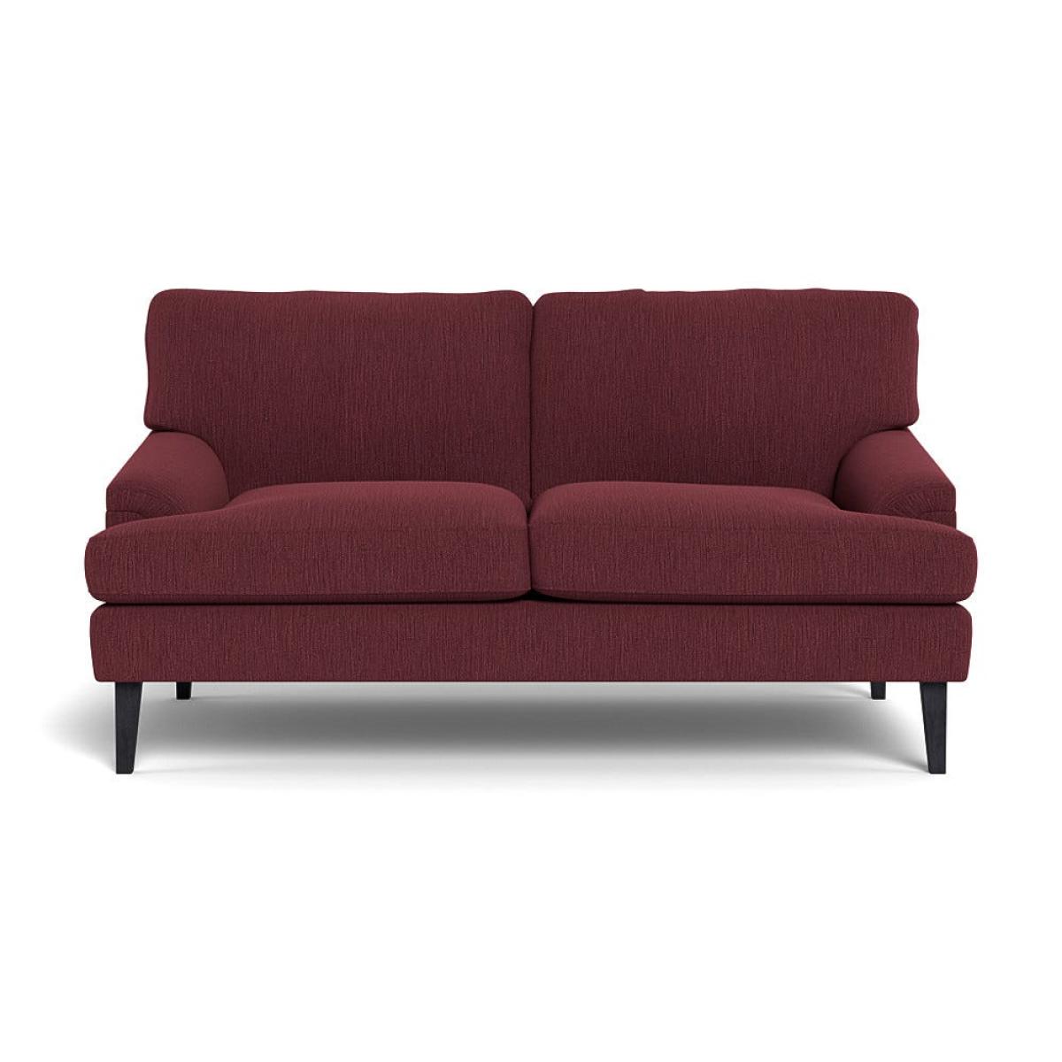 Heal's Stanton 2 Seater Sofa Smart Linen Mix Maroon Black Feet – image 2