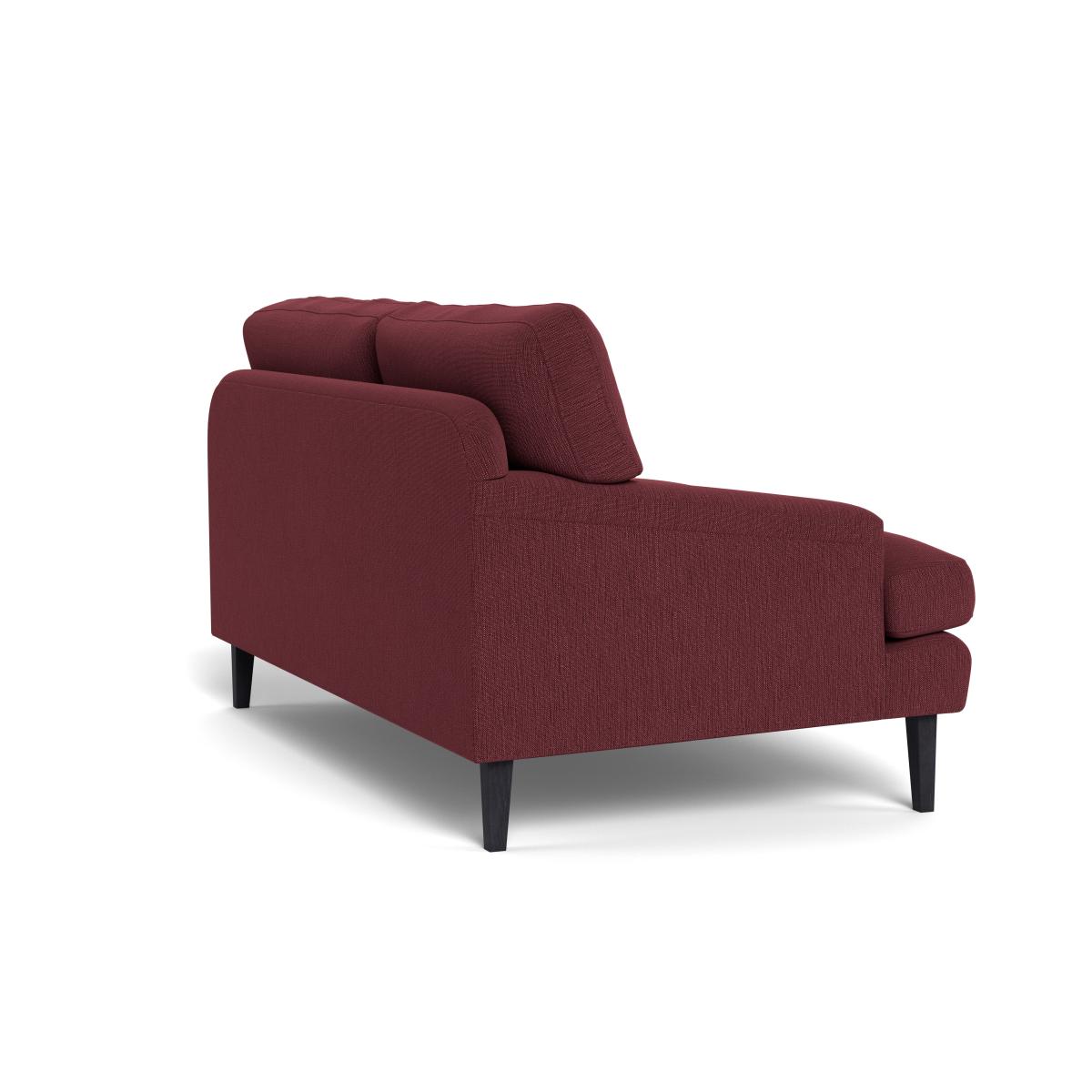 Heal's Stanton 2 Seater Sofa Smart Linen Mix Maroon Black Feet – image 5