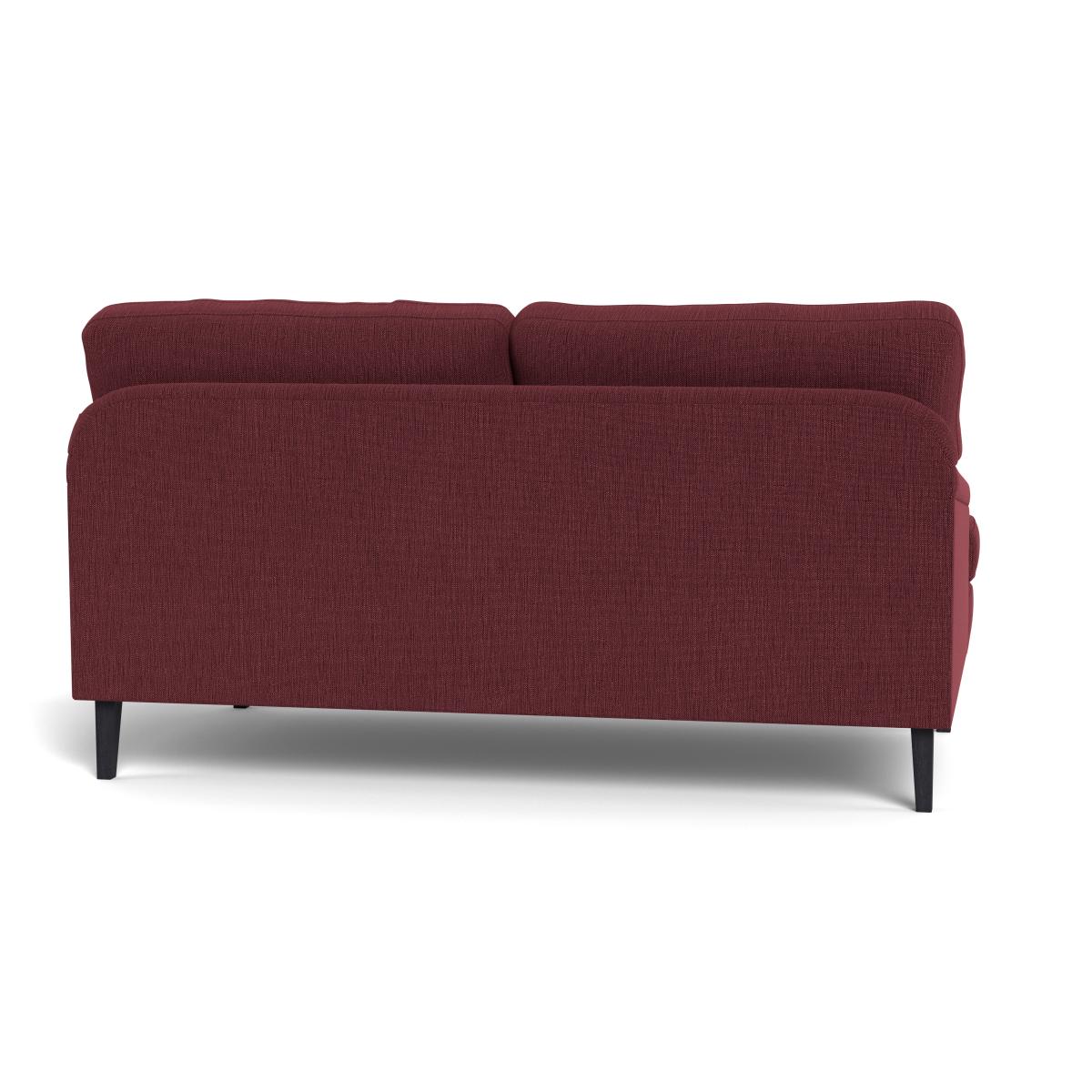 Heal's Stanton 2 Seater Sofa Smart Linen Mix Maroon Black Feet – image 6