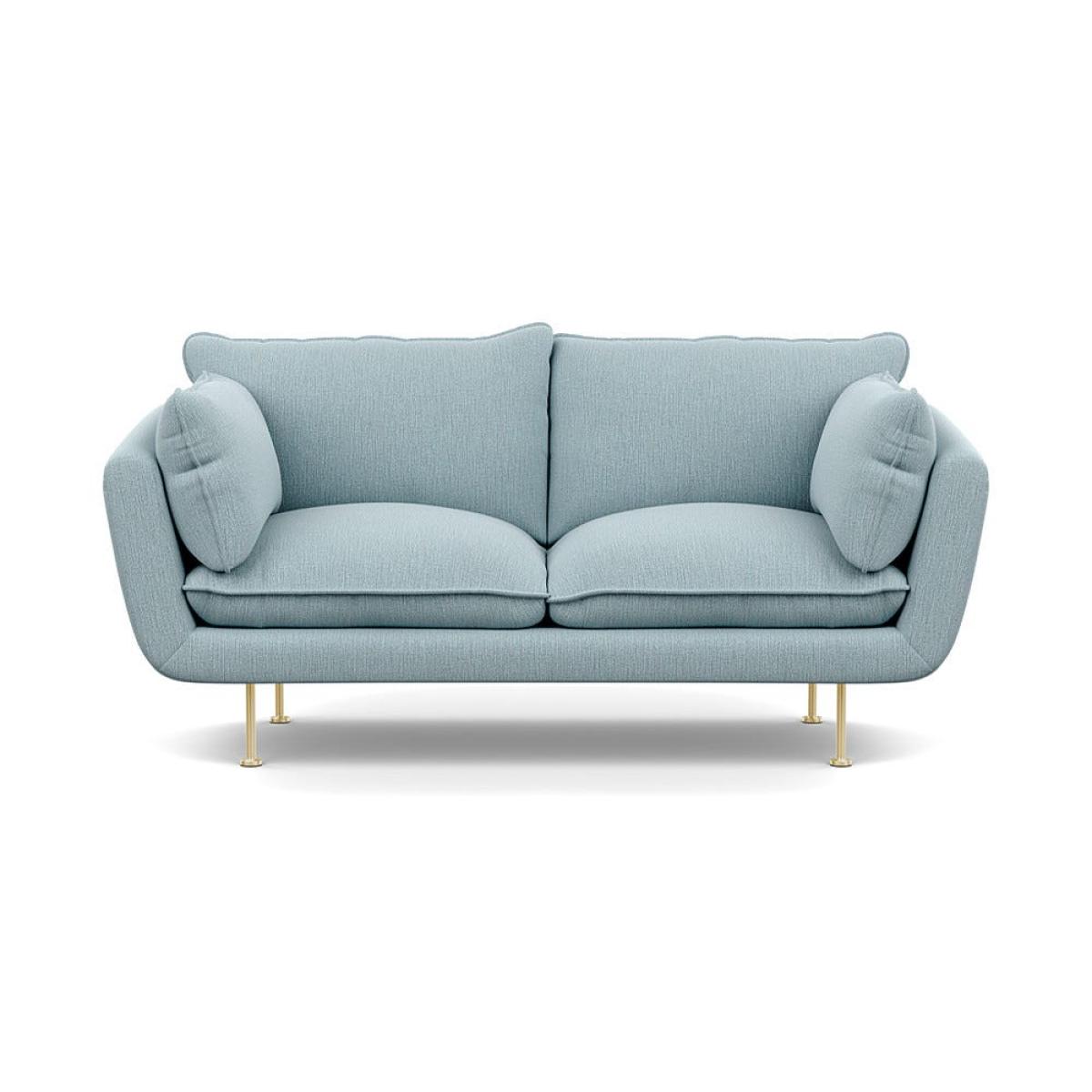 Heal's Allora 2 Seater Sofa Smart Linen Mix Duck Egg Brass Feet – image 2