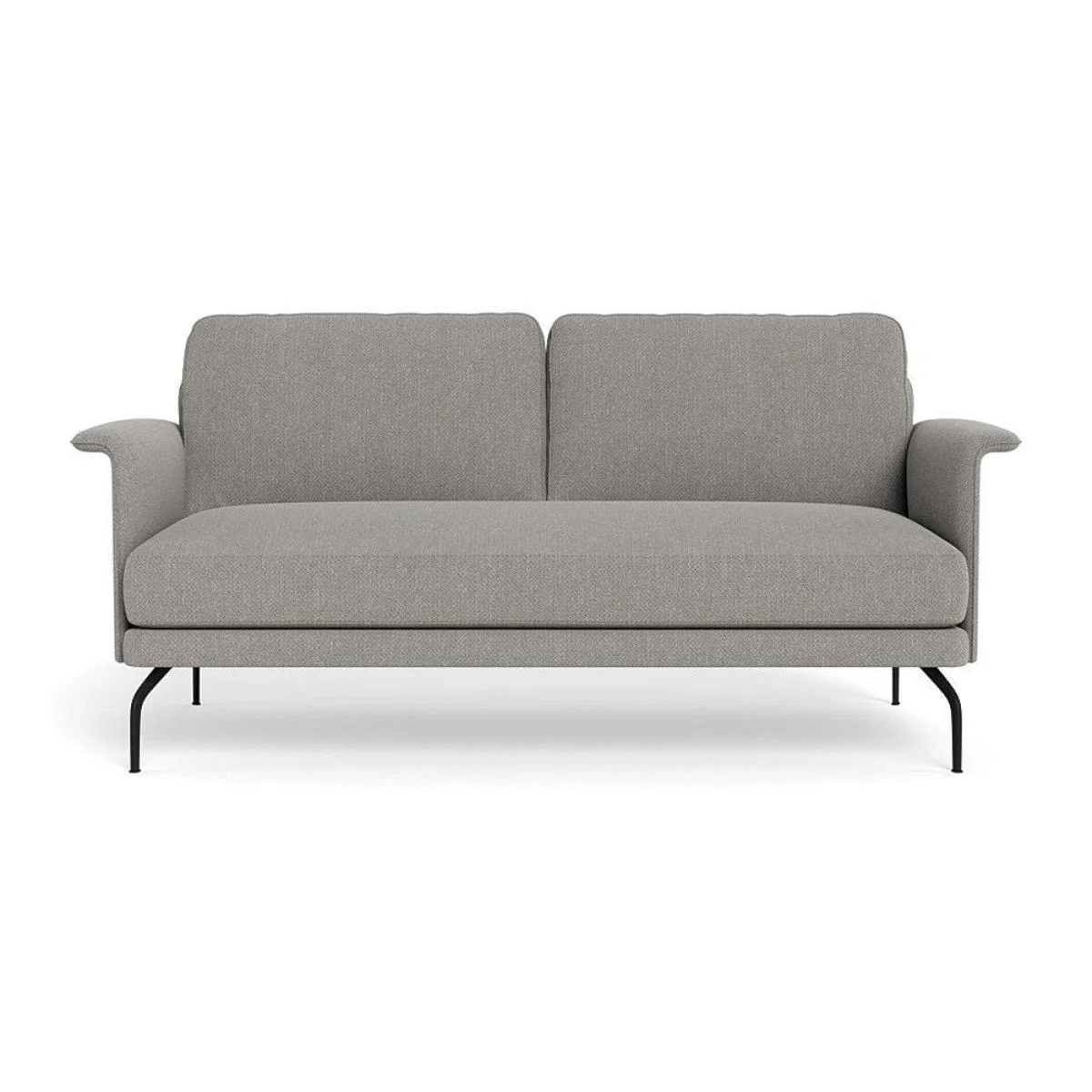 Heal's Iver 2 Seater Sofa Linen Dark Grey Black Feet – image 2