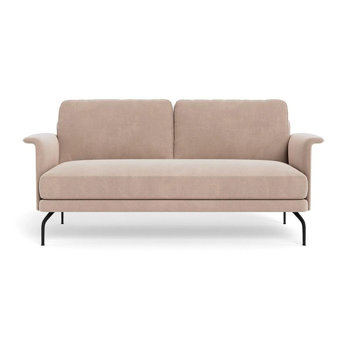 Heal's Iver 2 Seater Sofa Linen Dark Grey Black Feet – image 12