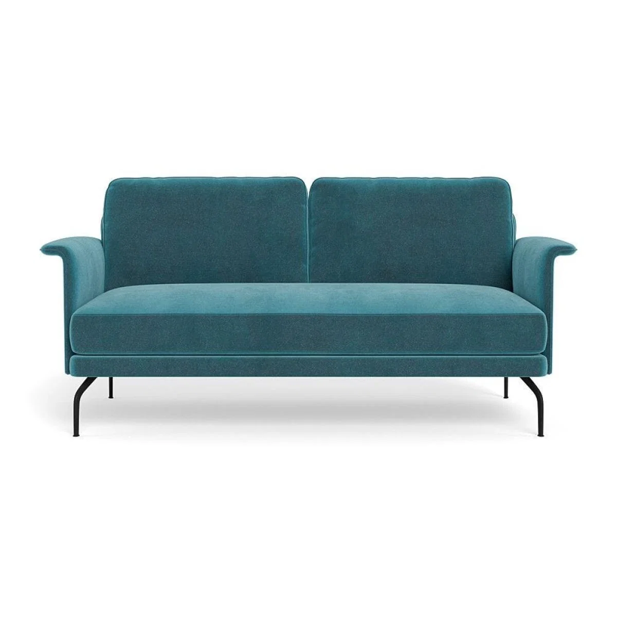 Heal's Iver 2 Seater Sofa Linen Dark Grey Black Feet – image 13
