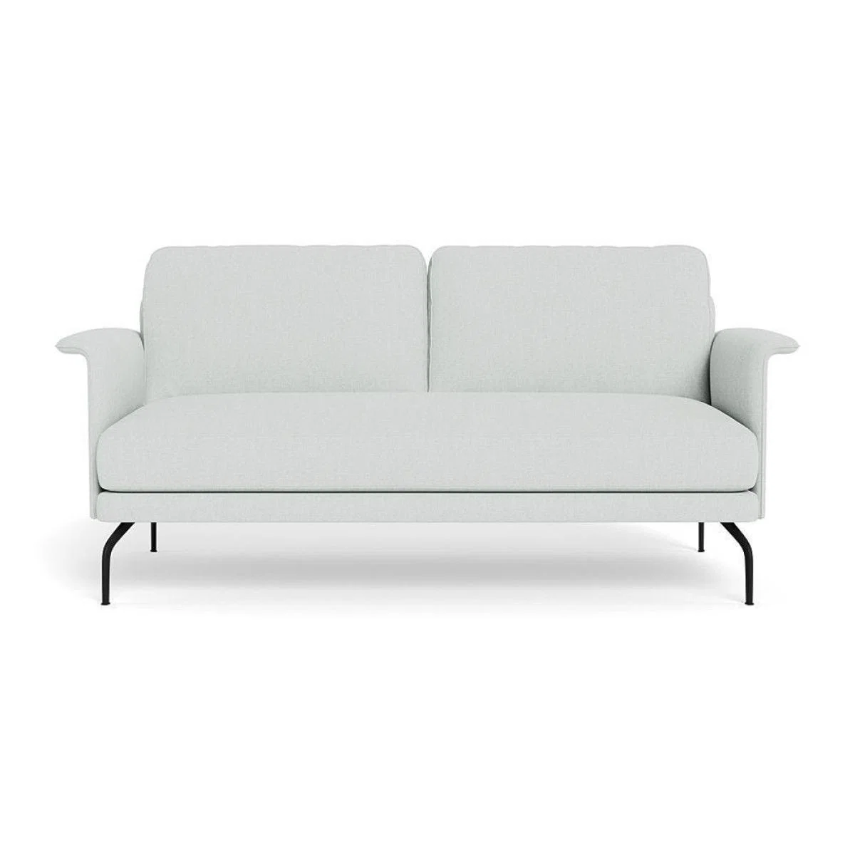 Heal's Iver 2 Seater Sofa Linen Dark Grey Black Feet – image 15