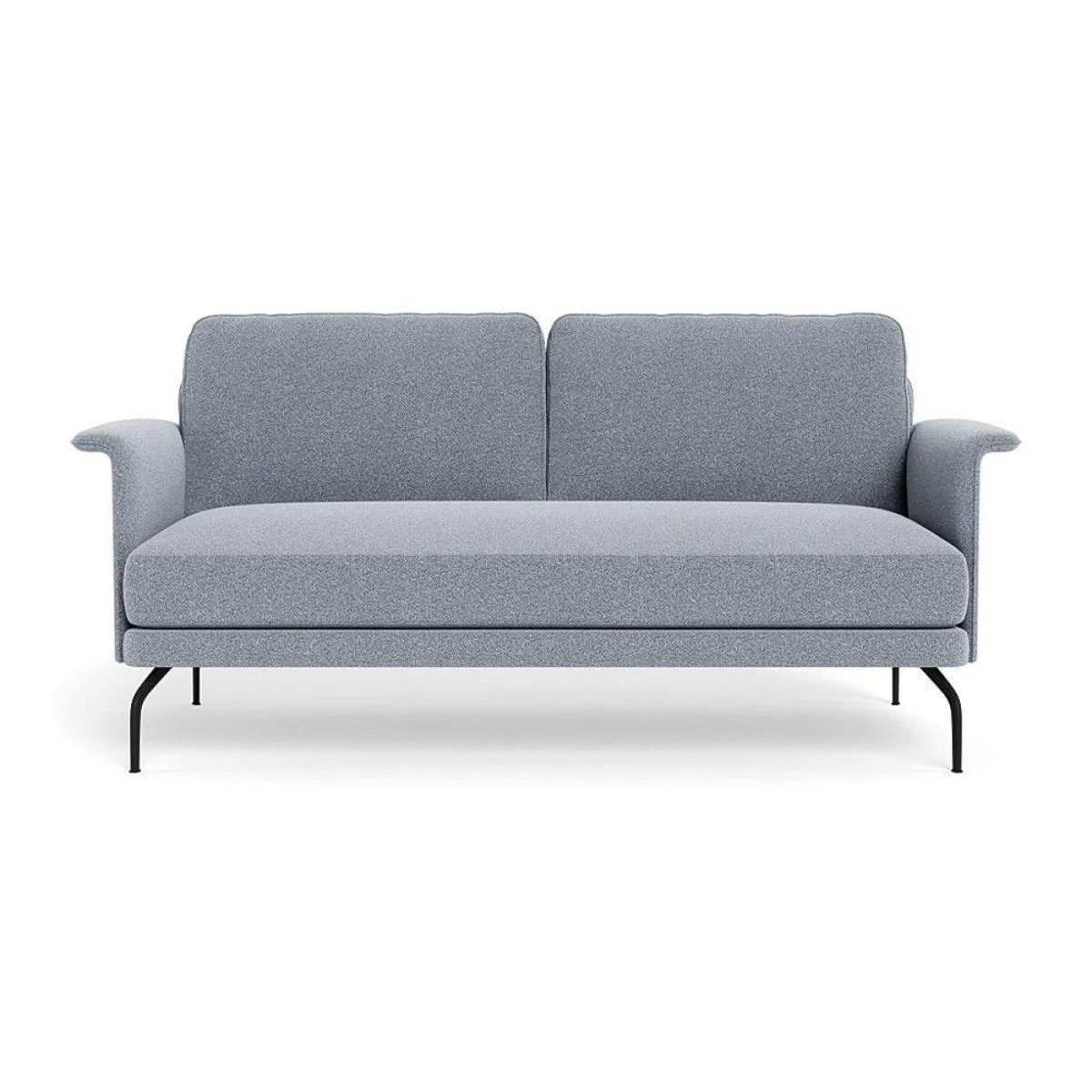 Heal's Iver 2 Seater Sofa Linen Dark Grey Black Feet – image 17